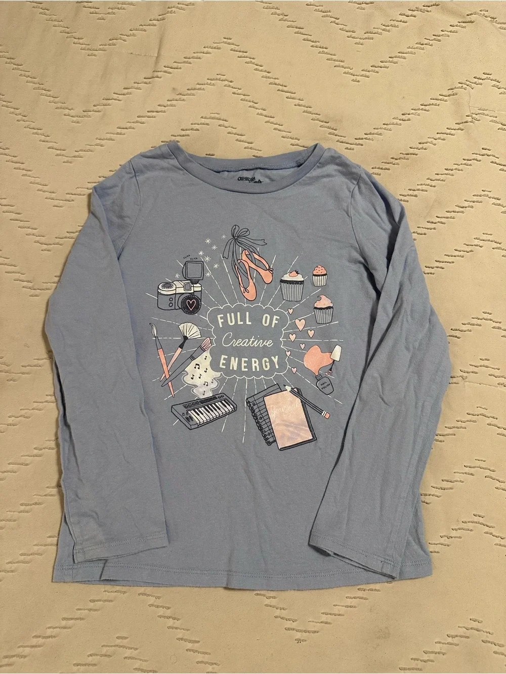 OshKosh B'gosh Light Blue 'Full of Creative Energy' Graphic Long-Sleeve Tee